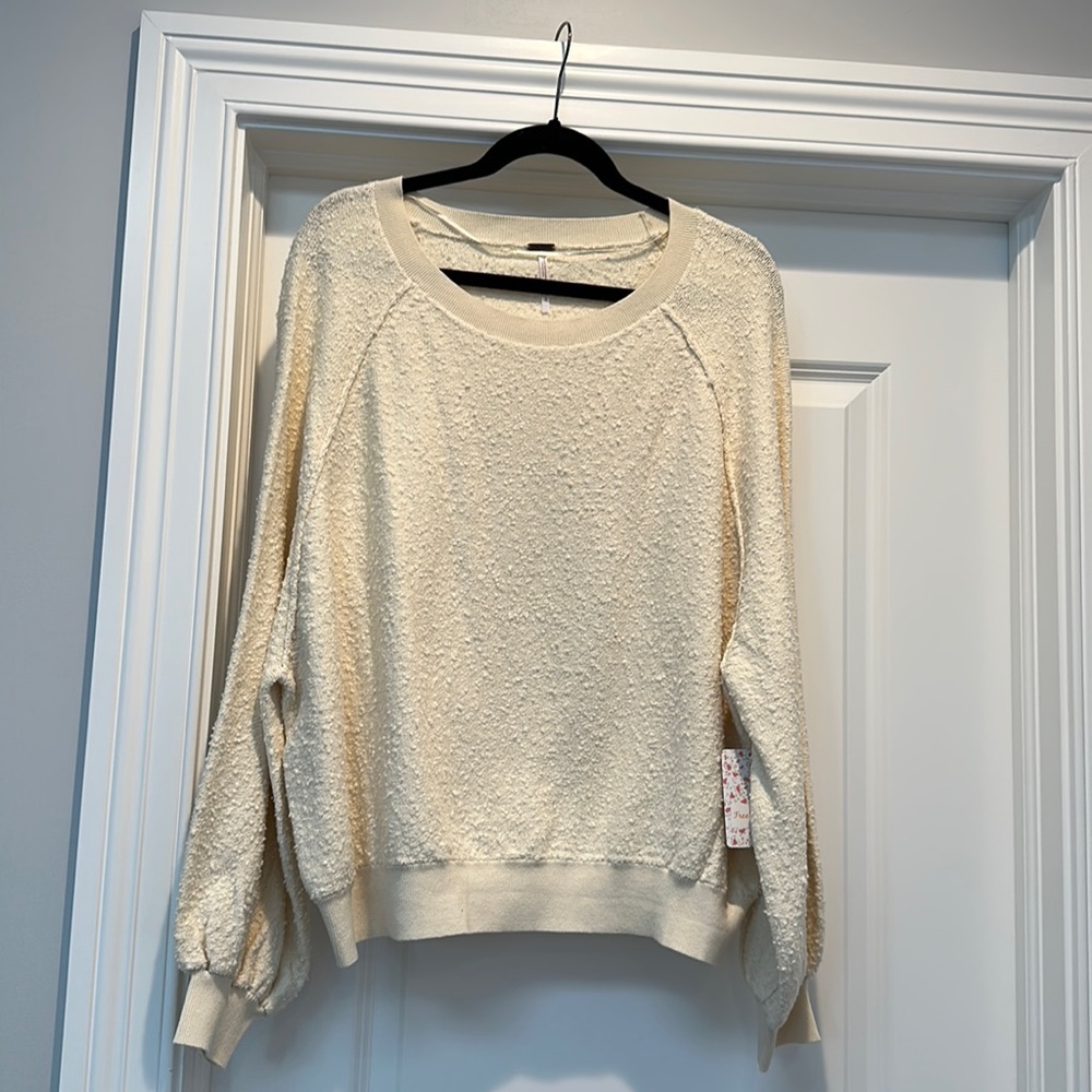 New with tags Free People nubby sweatshirt